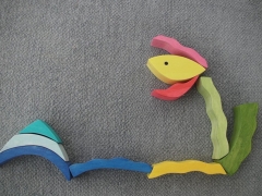 Nr. 115 - Legespiel Fisch - Beispiel Blume am Strand